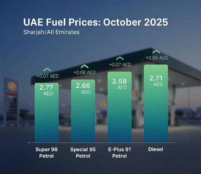 Sharjah Petrol Price October 2025
