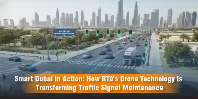 Smart Dubai in Action: How RTA Dubai Is Transforming Traffic Signal Maintenance with Drone Technology