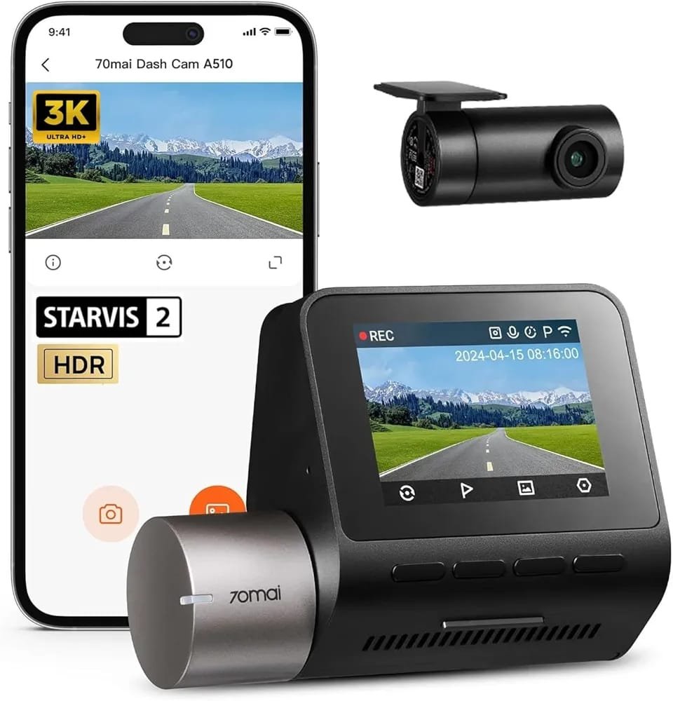 70mai A510 HDR 3K Dual Channel Dash Cam