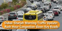 Dubai–Sharjah Morning Traffic Update: Rush Hour Congestion Slows Key Roads