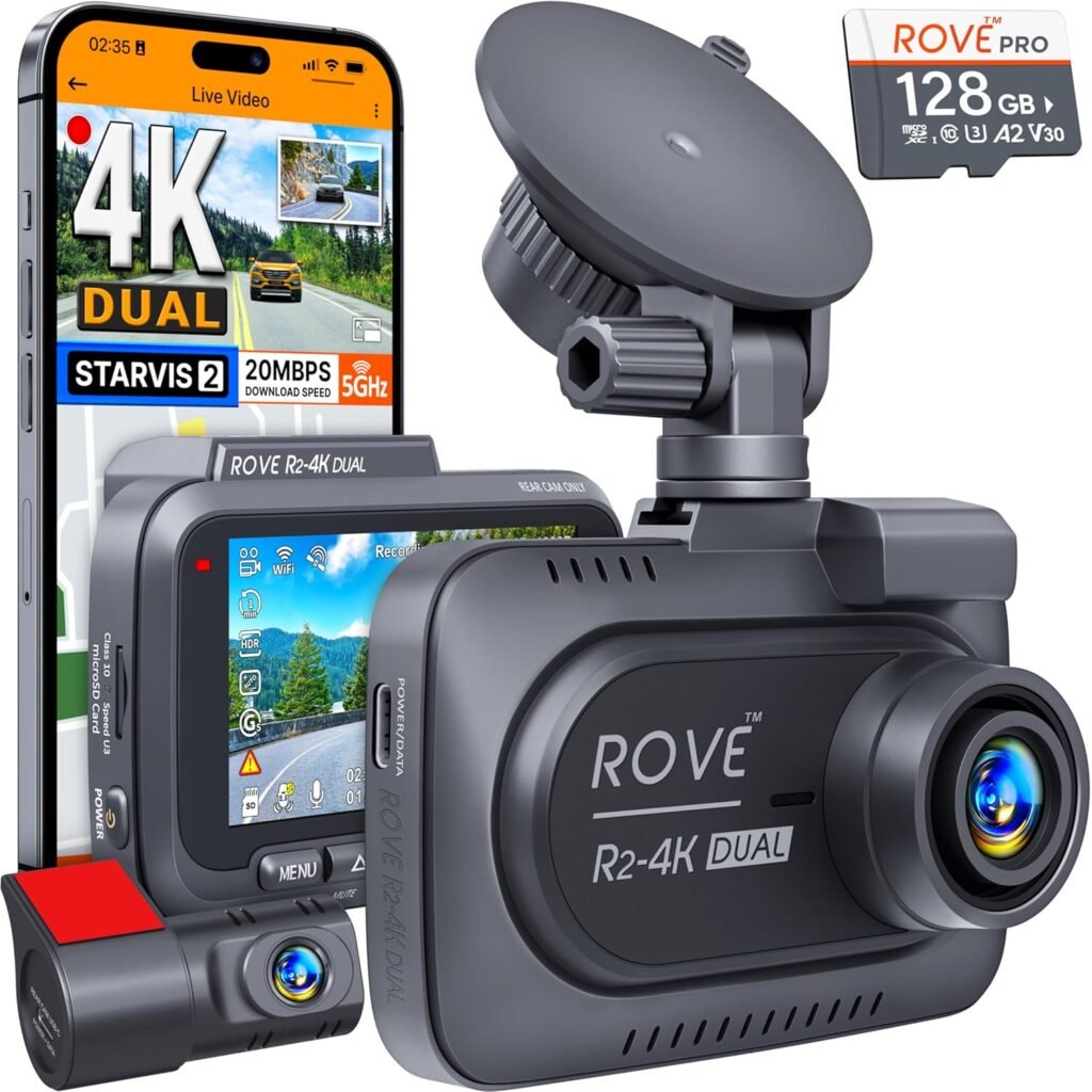 ROVE R2-4K Dual Dash Cam (Front & Rear)