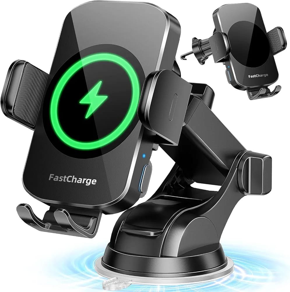 Wireless Car Charger – Fast Charging Phone Holder (3-in-1)