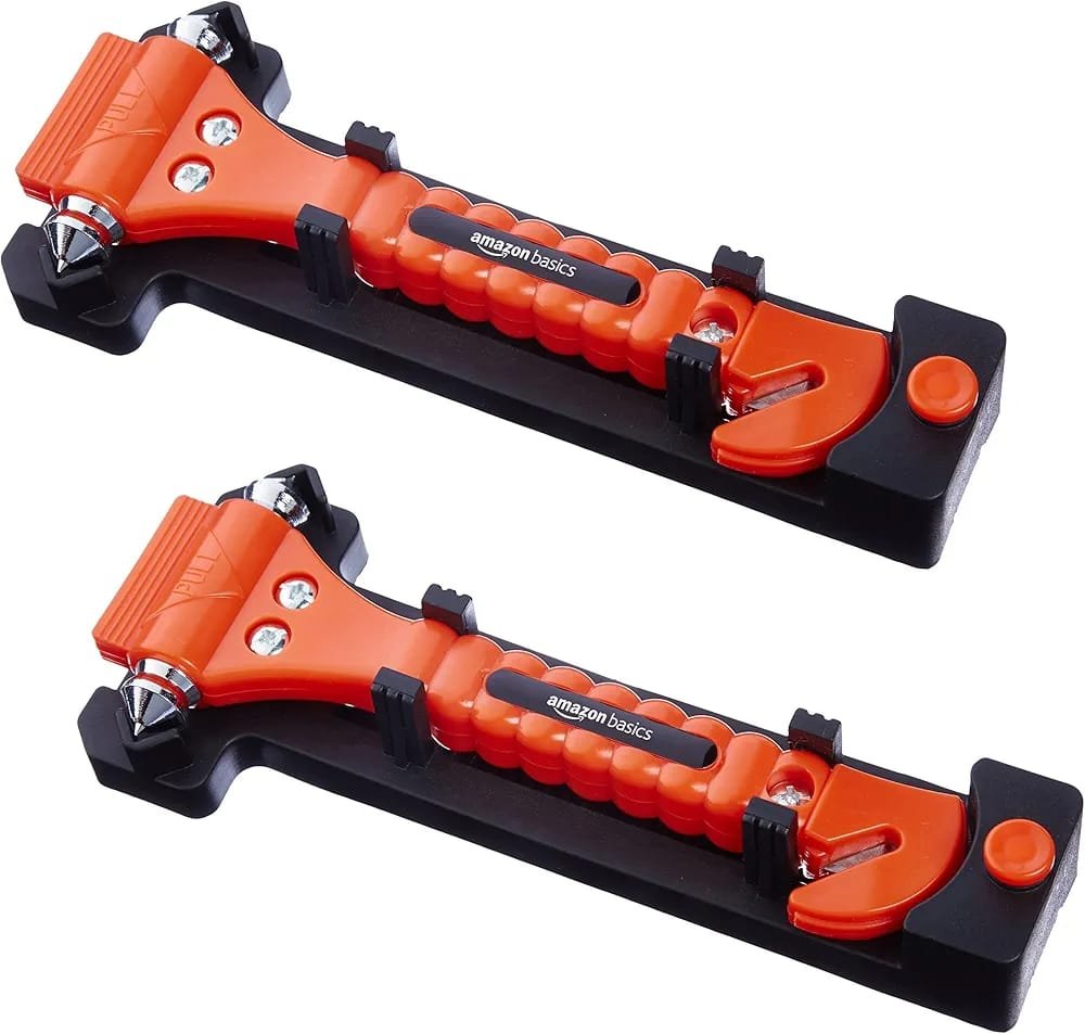 Amazon Basics Emergency Seat Belt Cutter and Window Hammer