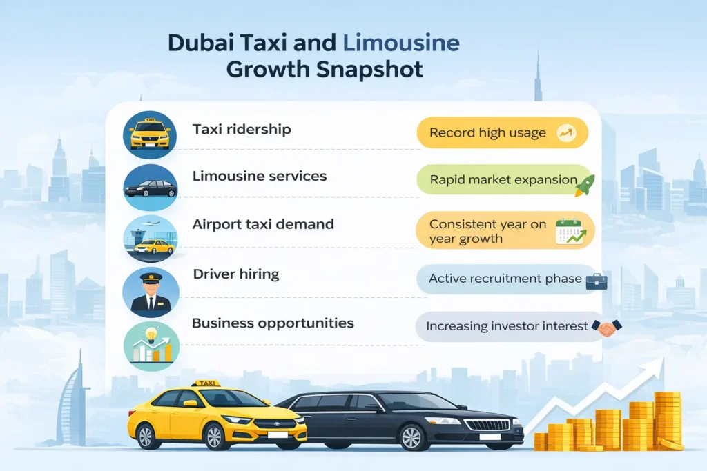 Dubai Taxi and Limousine Growth Snapshot