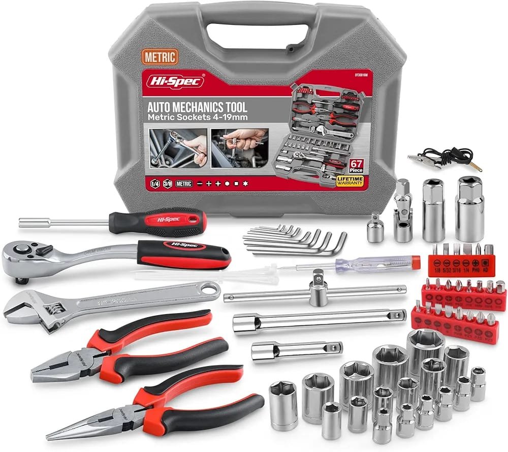 Hi-Spec 67-Piece Auto Mechanics Tool Set for Car Repair