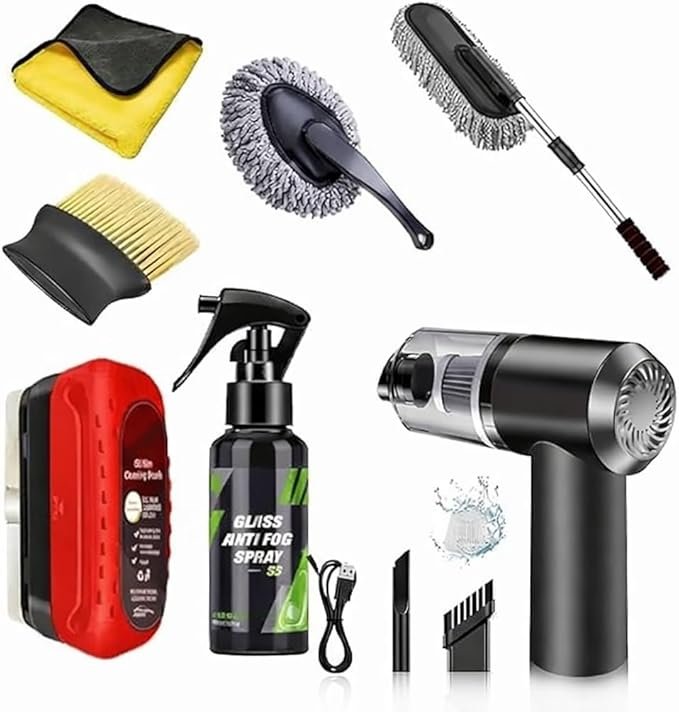 Azriel® 7 PCS Car Cleaning Kit with 3-in-1 Mini Vacuum Cleaner