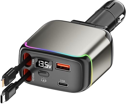 XXZU 137W Retractable Car Charger