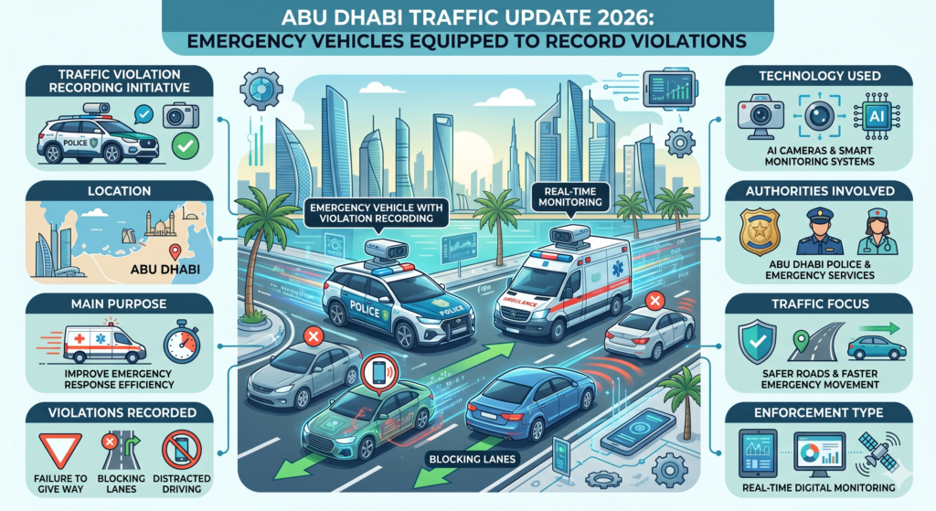 Abu Dhabi Traffic Update 2026 Emergency Vehicles Equipped to Record Violations