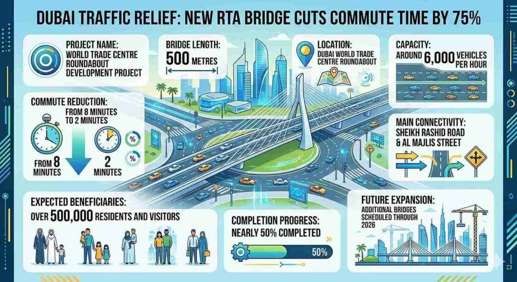 Dubai Traffic Relief New RTA Bridge Cuts Commute Time by 75%