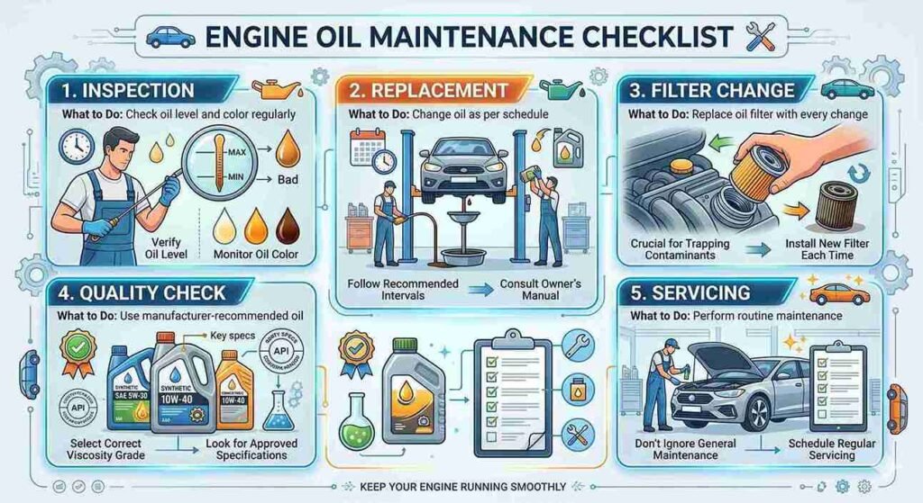 Engine Oil Maintenance Checklist

